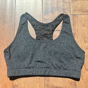 Black Speckled Sports Bra